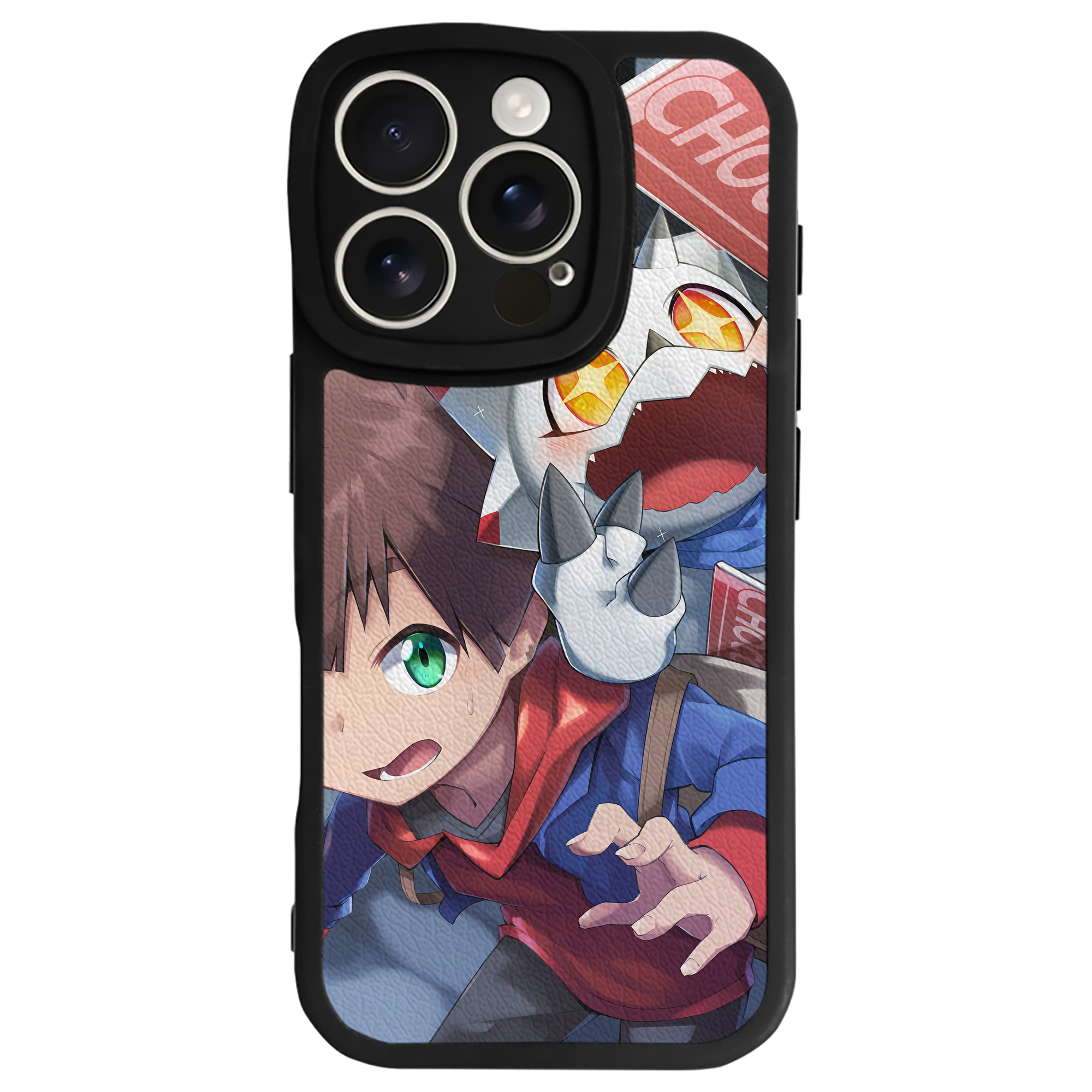 （画像用） Digimon デジタルモンスター/デジモン 【iPhone 16シリーズ対応】シリコンスマホケース（レザー調） 材質：シリコン
